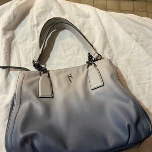 Simply Vera Vera Wang Ombré Blue and Gray Leather Shoulder Bag